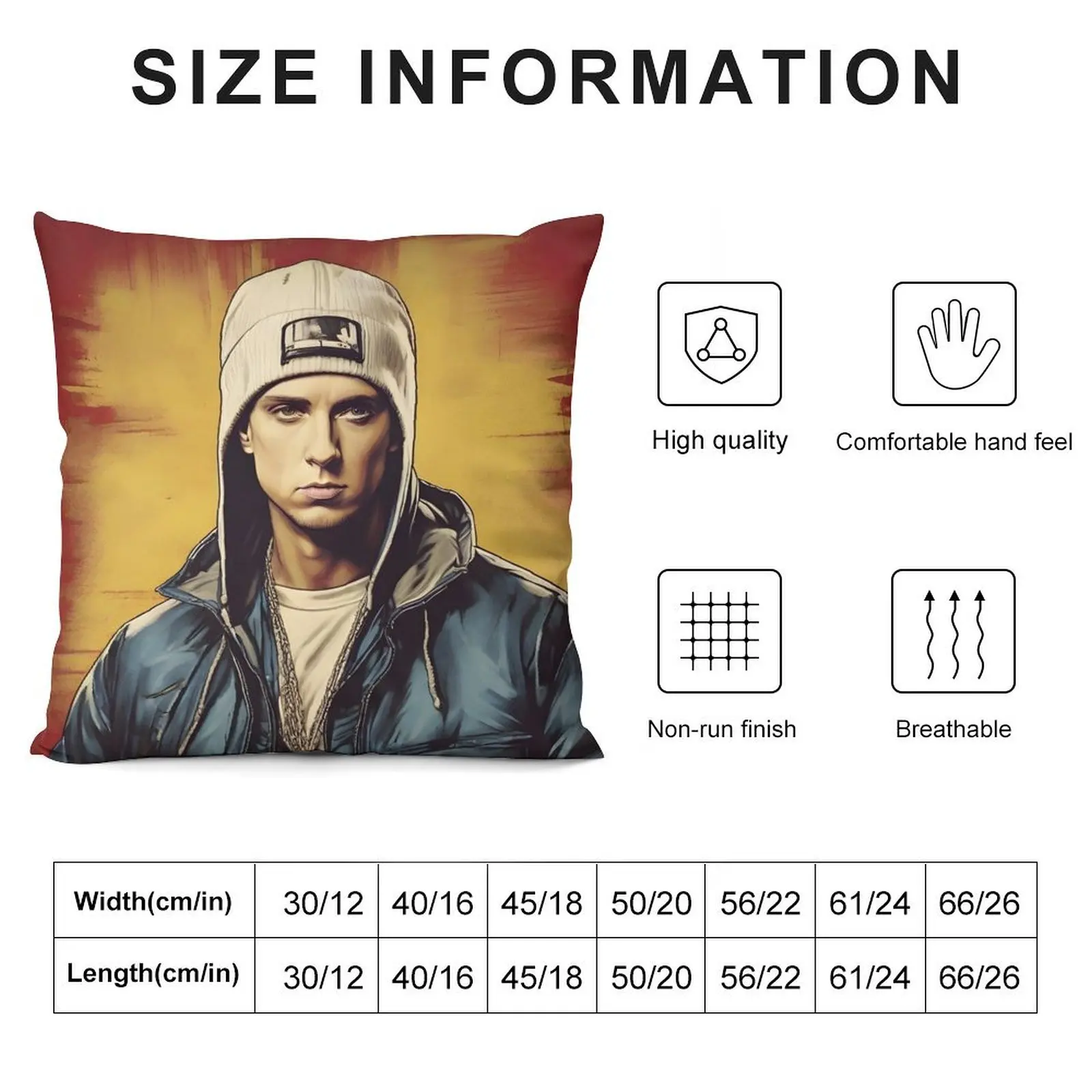 Eminem vintage poster Throw Pillow Christmas Covers Cushion Cover For Sofa pillow