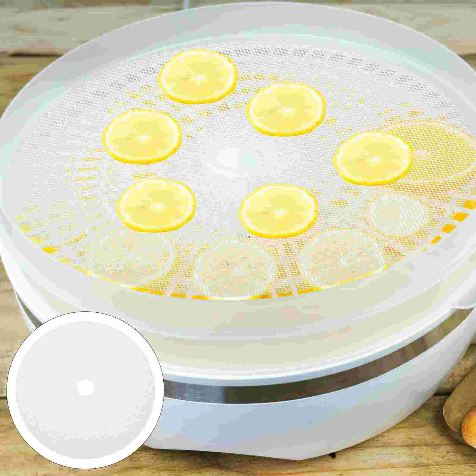 Imagem -04 - Round Mesh Fruit Dryer Mat Desidratador de Malha Silicone Pad Food Mats Bandejas Brancas Pcs