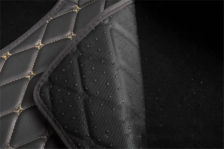 

4pcs PU Leather Car Front & Rear Floor Carpet Mats Waterproof Foot Pad Protector