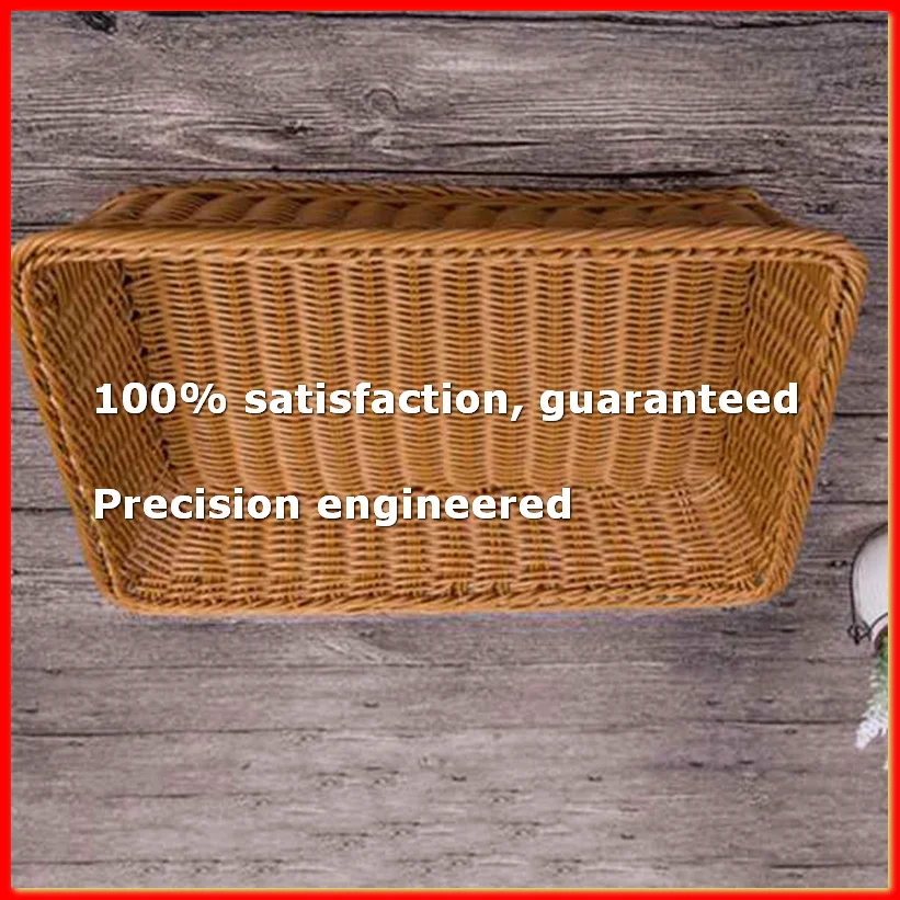 2 Pcs Rectangular Basket for Table or Counter Display for Bread,Fruits and Vegetables Wicker Baskets for Markets,Bakery-A09G