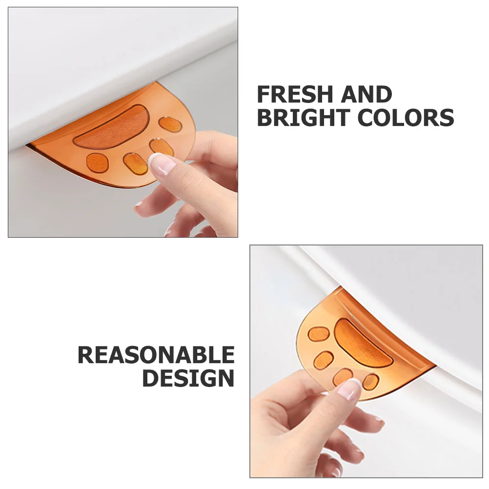 

2pcs Toilet Seat Lifter Bathroom Toilet Supplies Anti Touching Cover Handle Durable Plastic Creative Lifter Hygienic Use