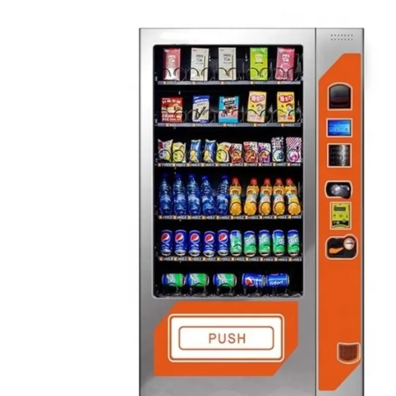 2025 Touch Screen Outdoor Large Capacity Snack Drink Vending Machine With Card Reader Vending Drink Machine For Sale