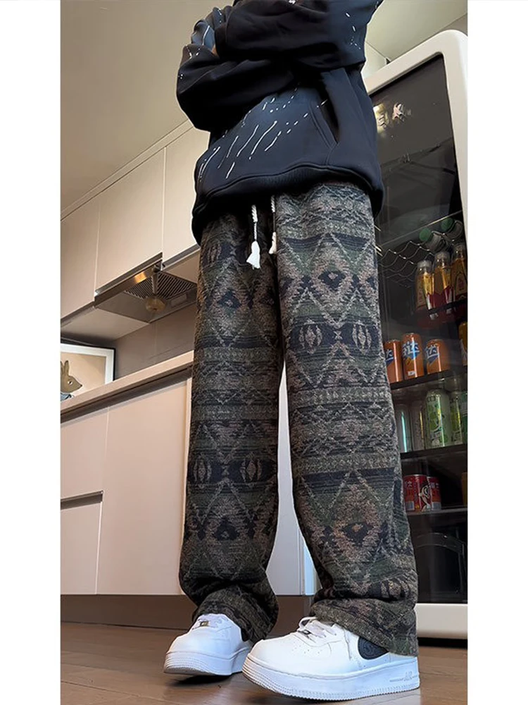 

Мужские повседневные брюки свободного кроя с цветочным узором, оверсайз, весна-осень, модный бренд, премиум-класс, комфортные