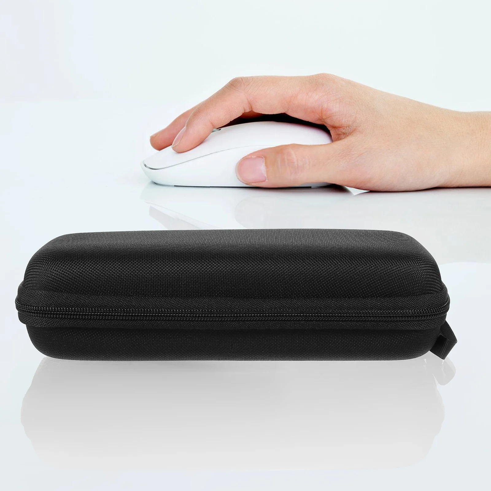 

Multifunctional Mouse Metronome Storage Box Black Small Bag EVA Waterproof Scratch Resistant Lining Anti Collision Elastic Band