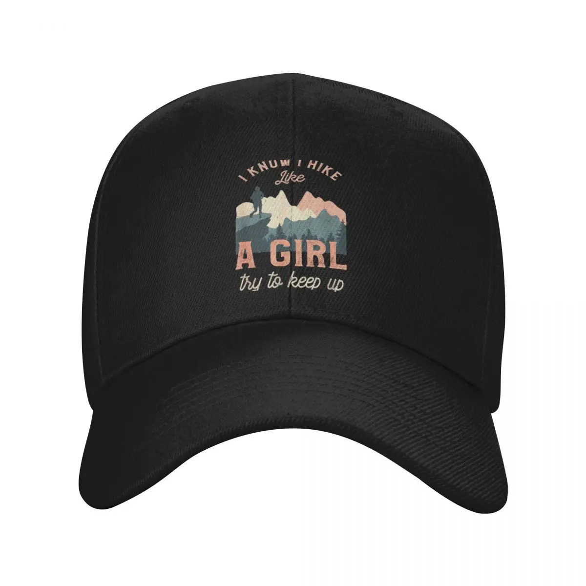 Female Hiker Hiking I Know I Hike Like A Girl Baseball Cap hard hat party Hat Sports Cap Men Golf Wear Women's