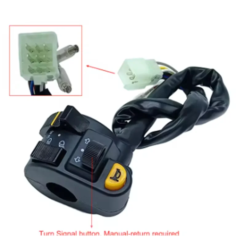 Motorcycle 22Mm Handlebar Switch For Horn Headlight Fog Light For Tricycle Universal Switches 12V