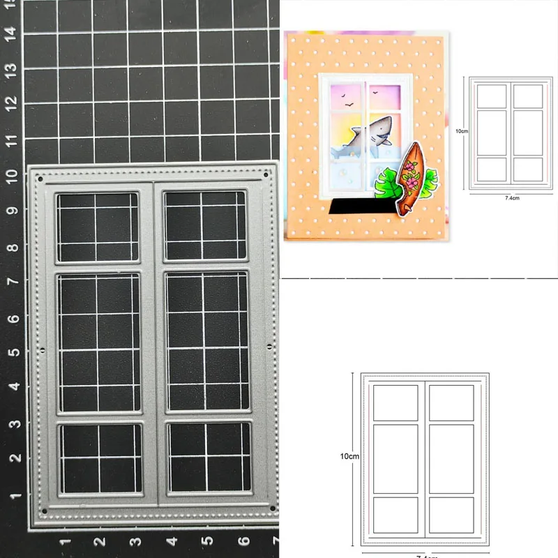 

Craft metal cutting dies cut die mold Window Frame Scrapbook paper craft knife mould blade punch stencils dies