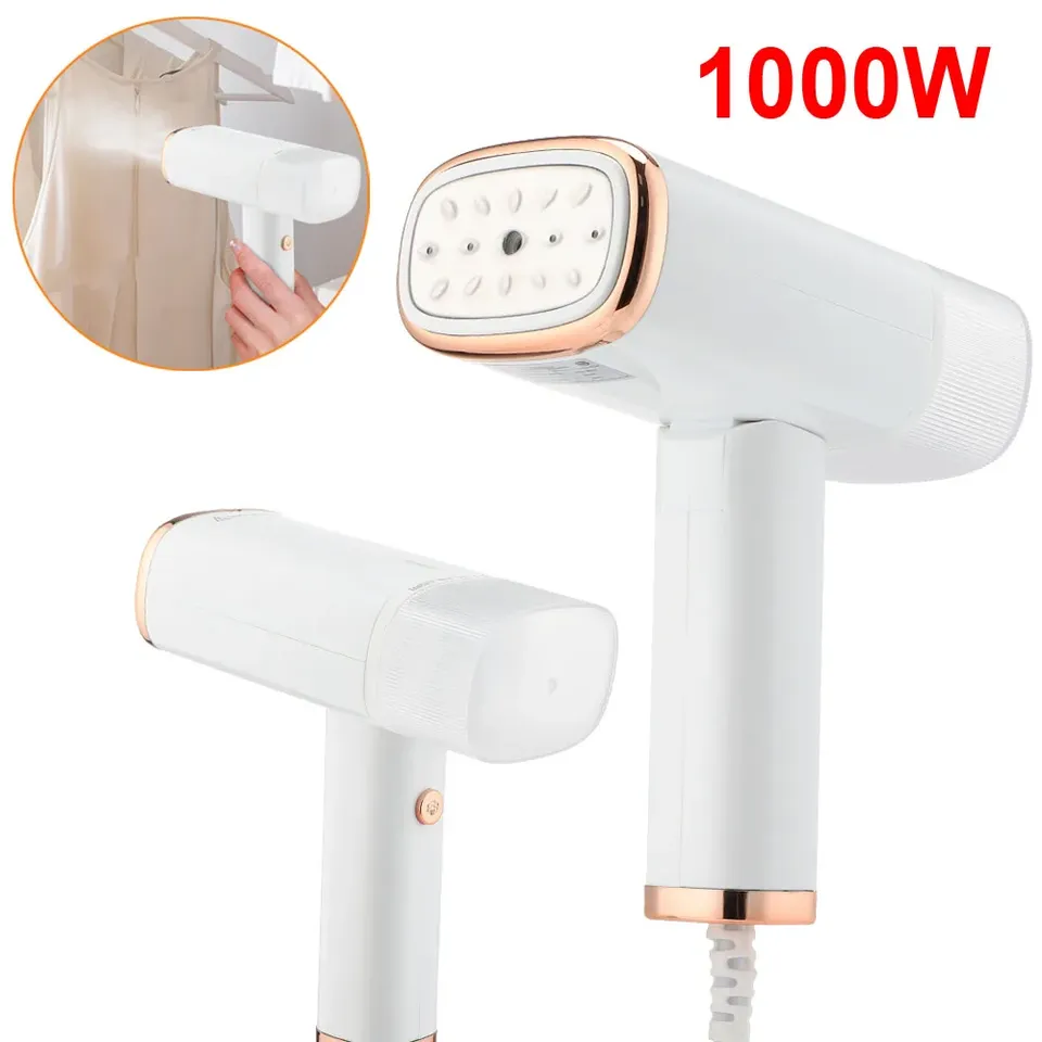  Portable Handheld Steam Iron 1000W Folding Garment Hanging Steamer Wet Dry Mite Removal Flat Ironing Machine for Home Travel 