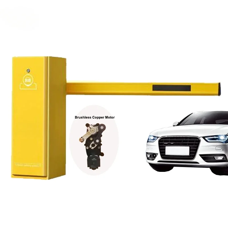 Traffic guardrail China supplier DC brushless pure copper movement yellow line lift bar barrier