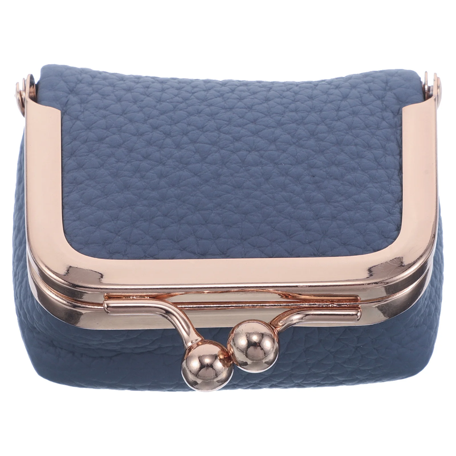 

Mini Vintage Kiss Lock Jewelry Box Blue Portable Travel Case Earring Necklace Bracelet Storage Organizer for Women