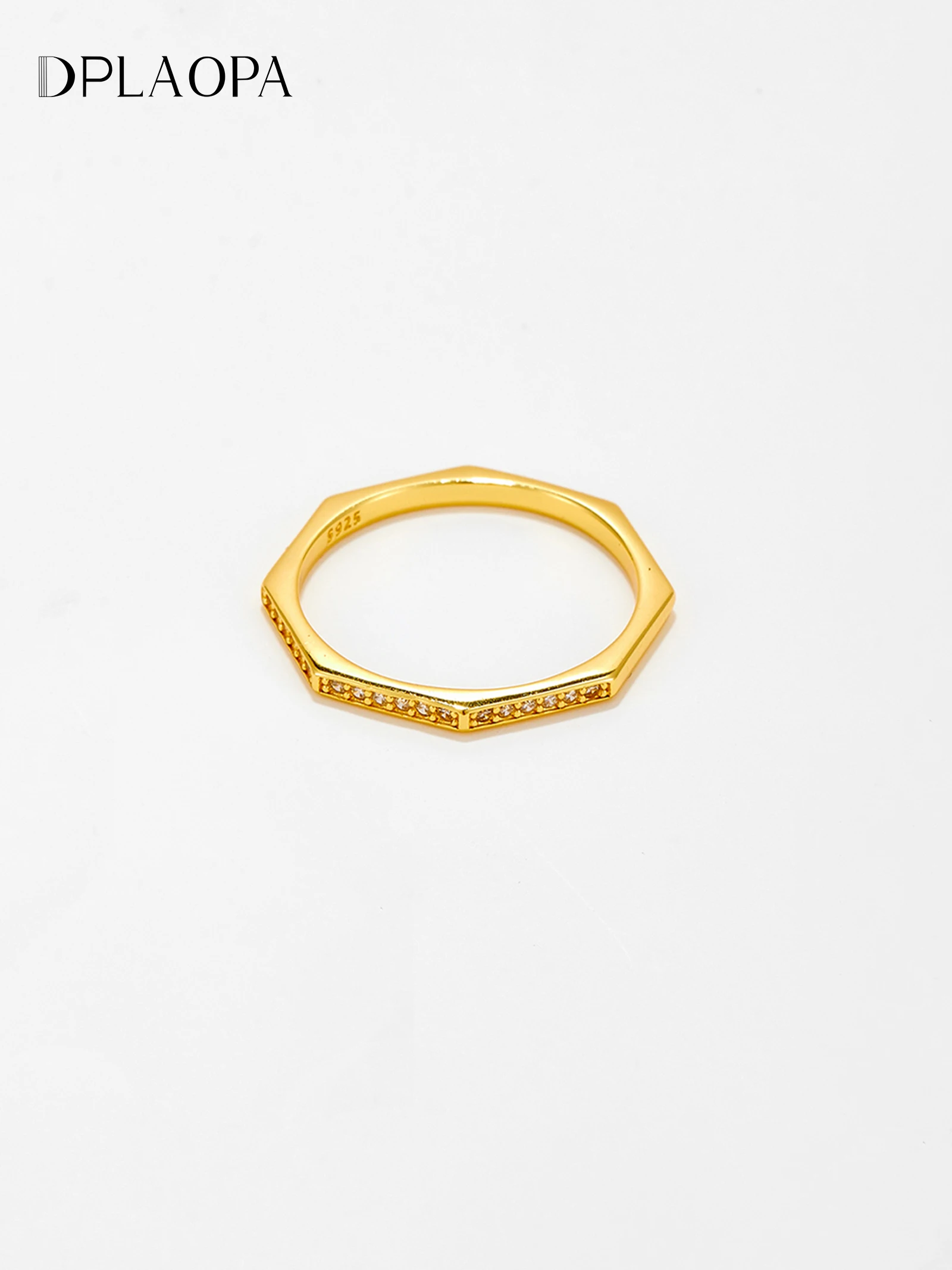 

DPLAOPA Women 925 Sterling Silver Clear Zircon Ring Sparkle Classic Elegant Luxury Simple Wedding Birthday Fashion Jewelry Gift