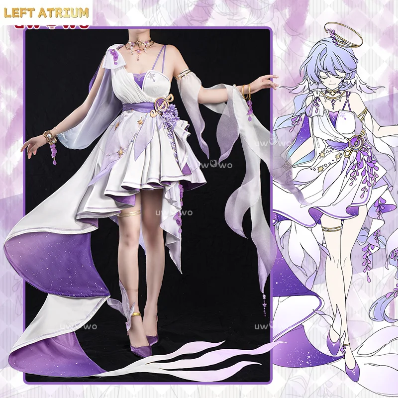 

IN STOCK UWOWO Robin Cosplay Game Honkai Star Rail Fanart Robin Wisteria Gown Cosplay Costume Halloween Costume