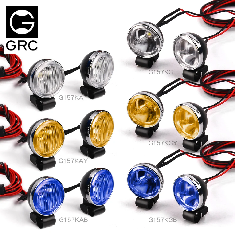 GRC 20mm retro round spotlight off-road searchlight applied to 1/10 RC remote control car TRX-4 TRX-6 SCX10