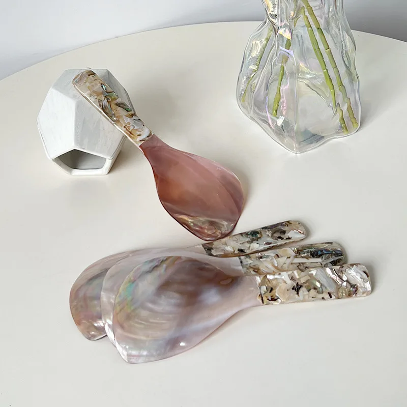 

Nordic natural conch spoon retro light luxury fork tableware spoon rice