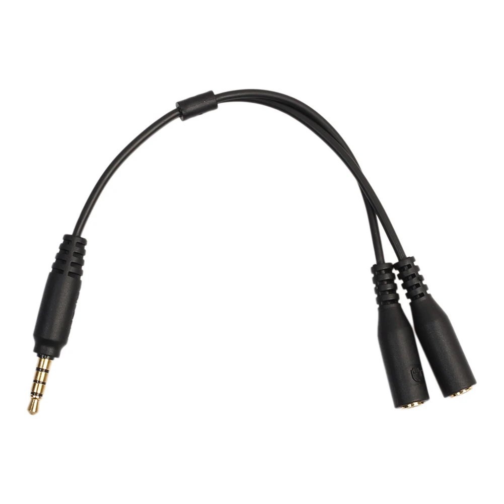 3.5mm Stereo Jack Headphone Y Splitter TPE Cable Lead 1 Male To 2 Dual Female For Laptops Mobile Phones Output Device Video Cabl