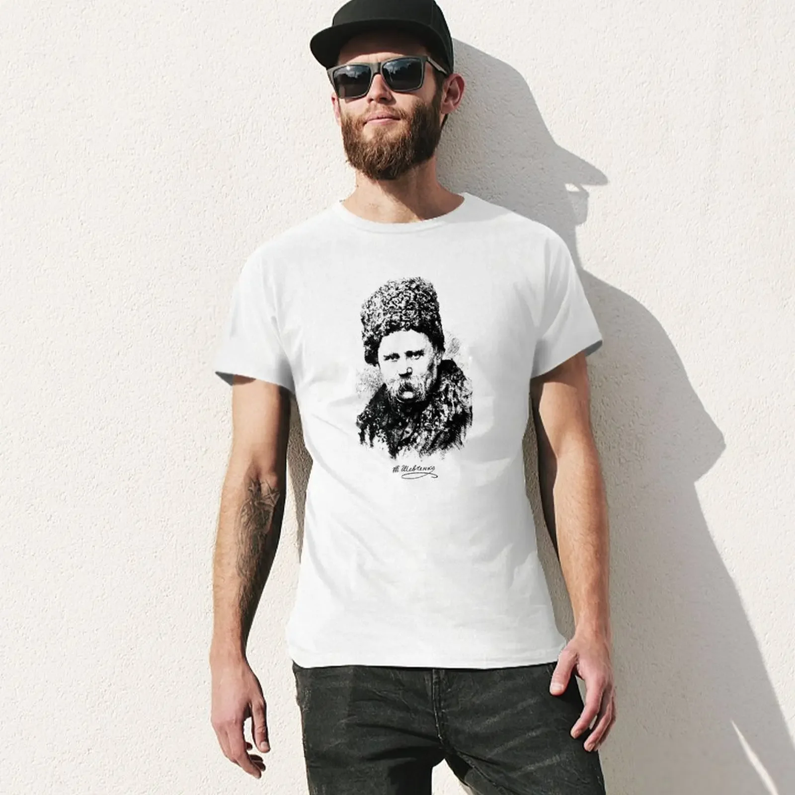 Taras Shevchenko T-Shirt sports fans Short sleeve tee hippie clothes customs mens vintage t shirts