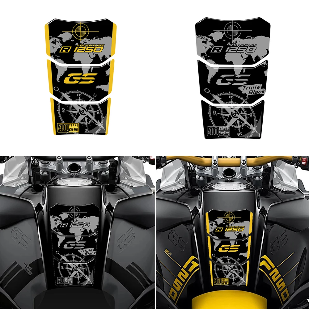 For BMW Motorrad R1250GS Adventure 2019-2022 3D Resin Motorcycle Tank Pad Sticker 40 Years GS / R1200GS Adventure LC 2014-2019