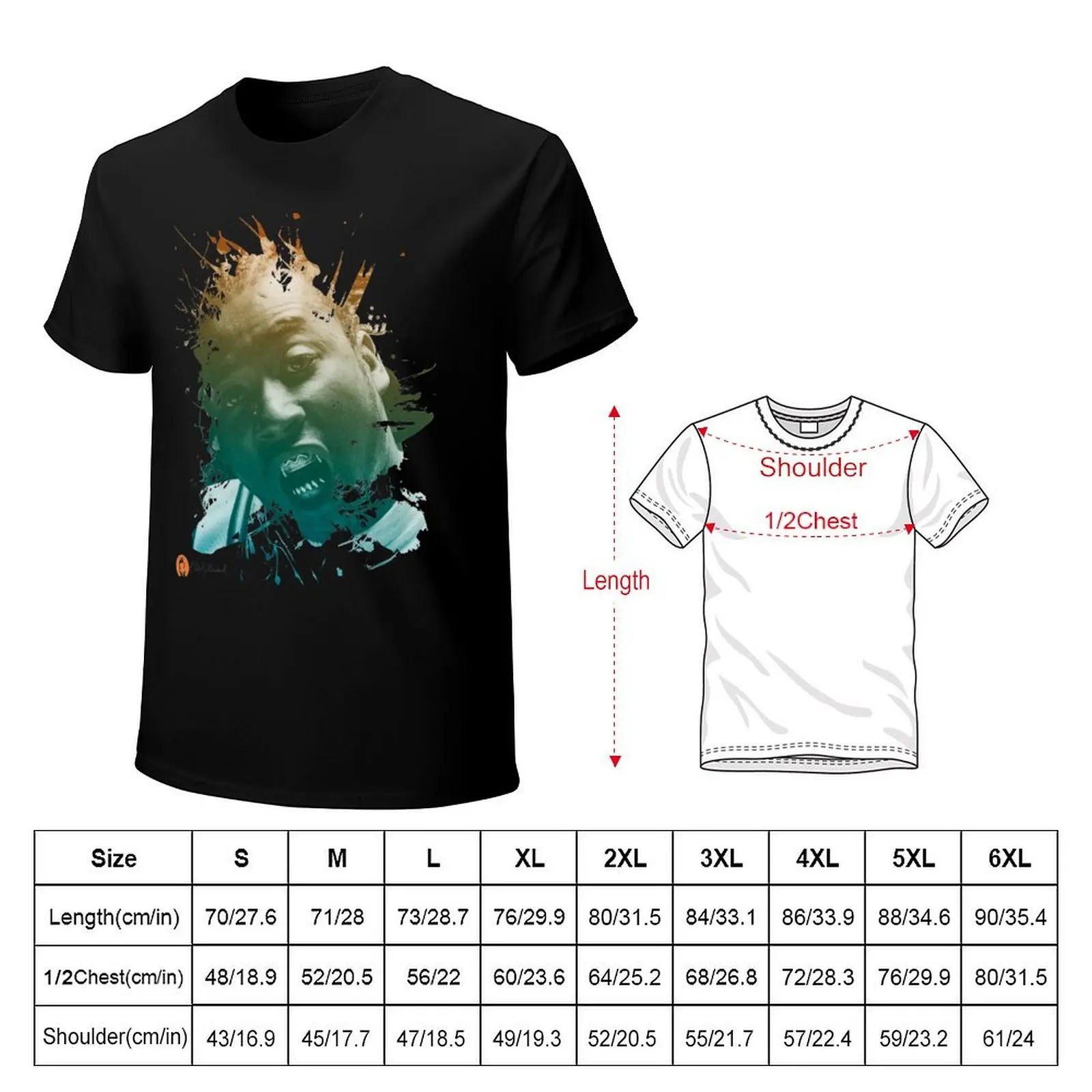 Ol Dirty Bastard Fan Art T-Shirt Fashion Casual Short Sleeve Top