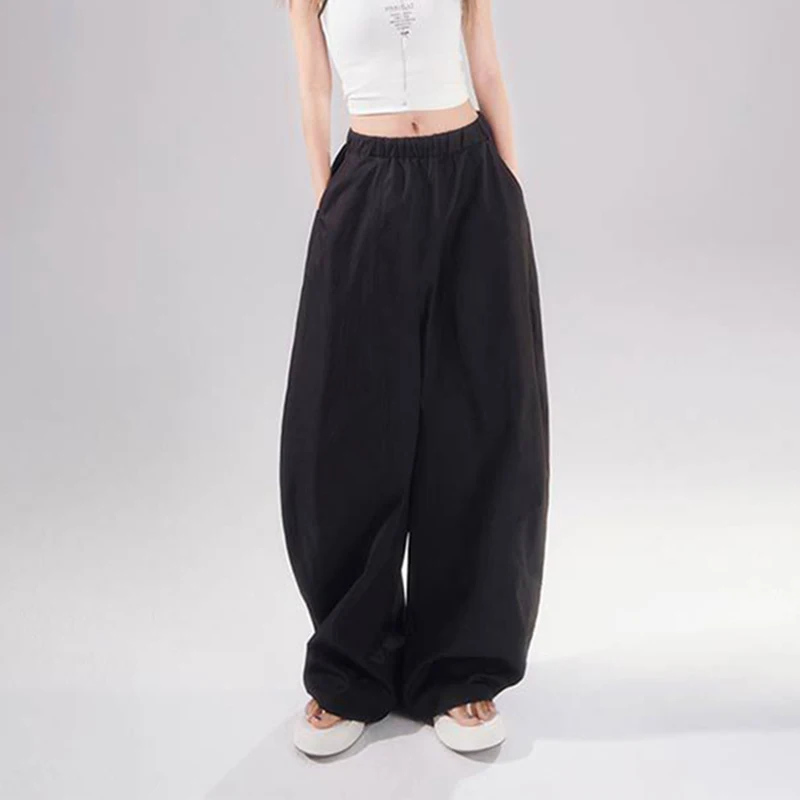 

MEXZT Y2K Black Cargo Pants Women Fashion Streetwear Baggy Sweatpants Harajuku Hip Hop Wide Leg Joggers Summer Casual Trousers