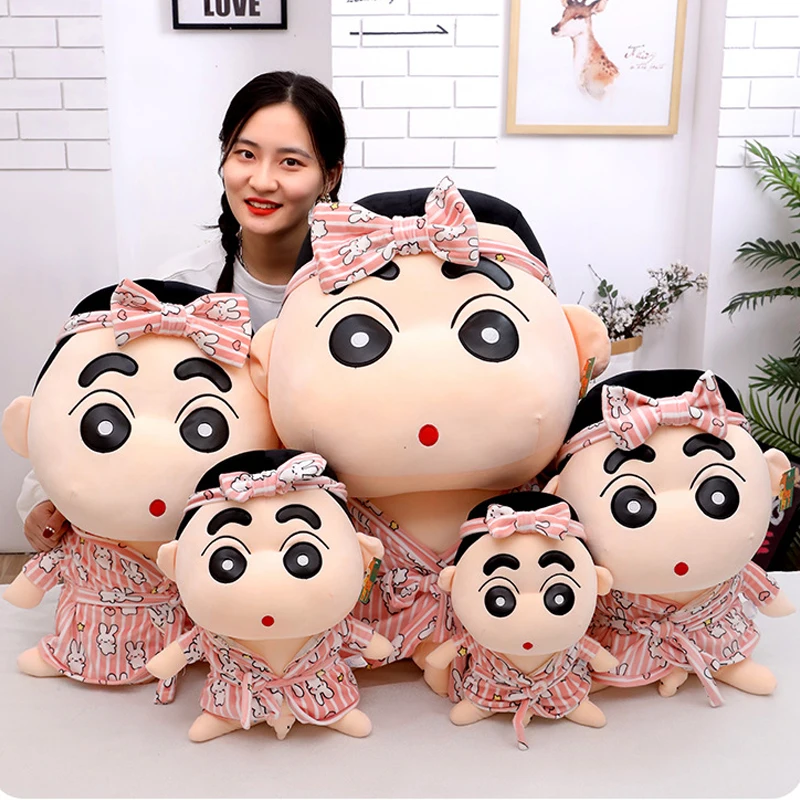 

26-85cm Crayon Shin-chan Plush Toys Cartoon Cute Plushie Anime Birthday Pillow Sofa Back Stuffed Gift for Childrens Xmas