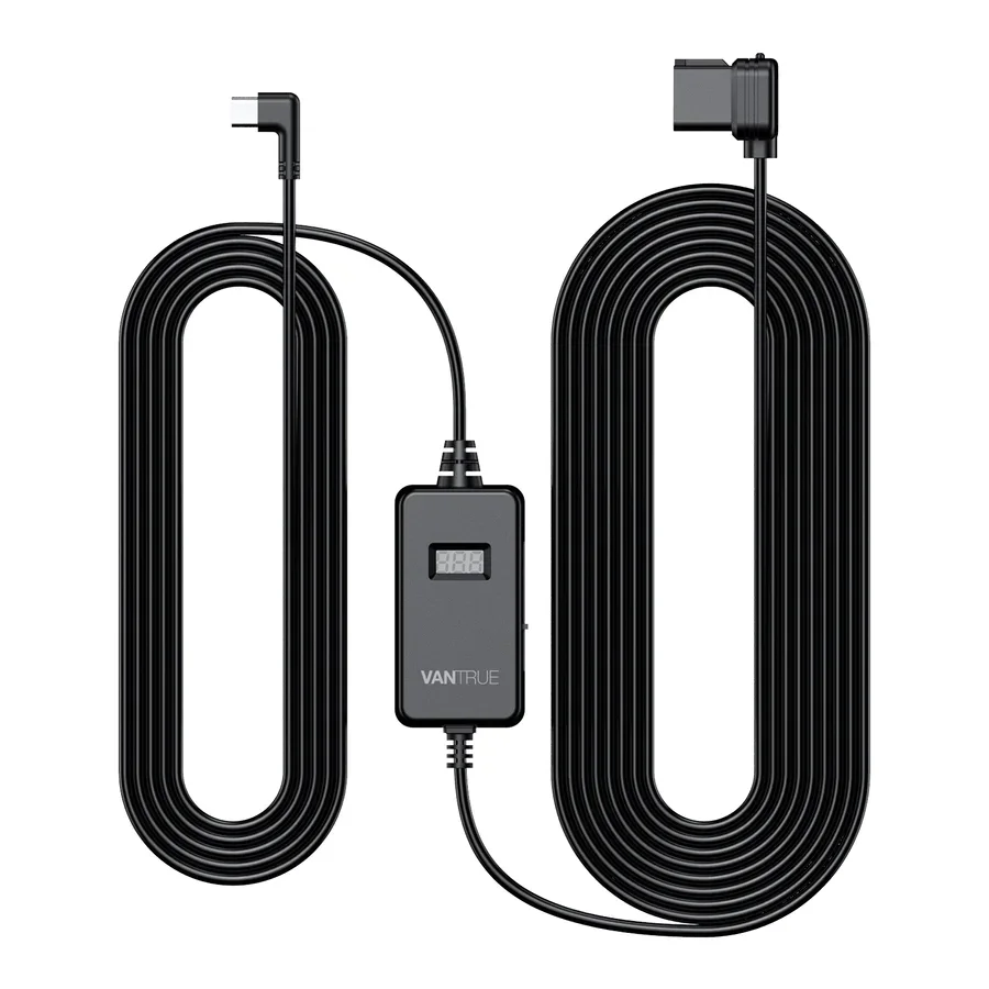 

VANTRUE Voltage Display OBD Type C USB & Mini 9.8ft Hardwire Charger Cable N E S Series Dash Cam for Car