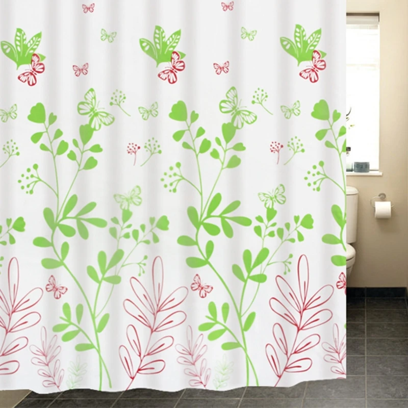 180x180cm PEVA Bathroom Shower Curtains Waterproof Thickening Bath Curtain Starfish Hibiscus Pattern Bathroom Shower Accessories