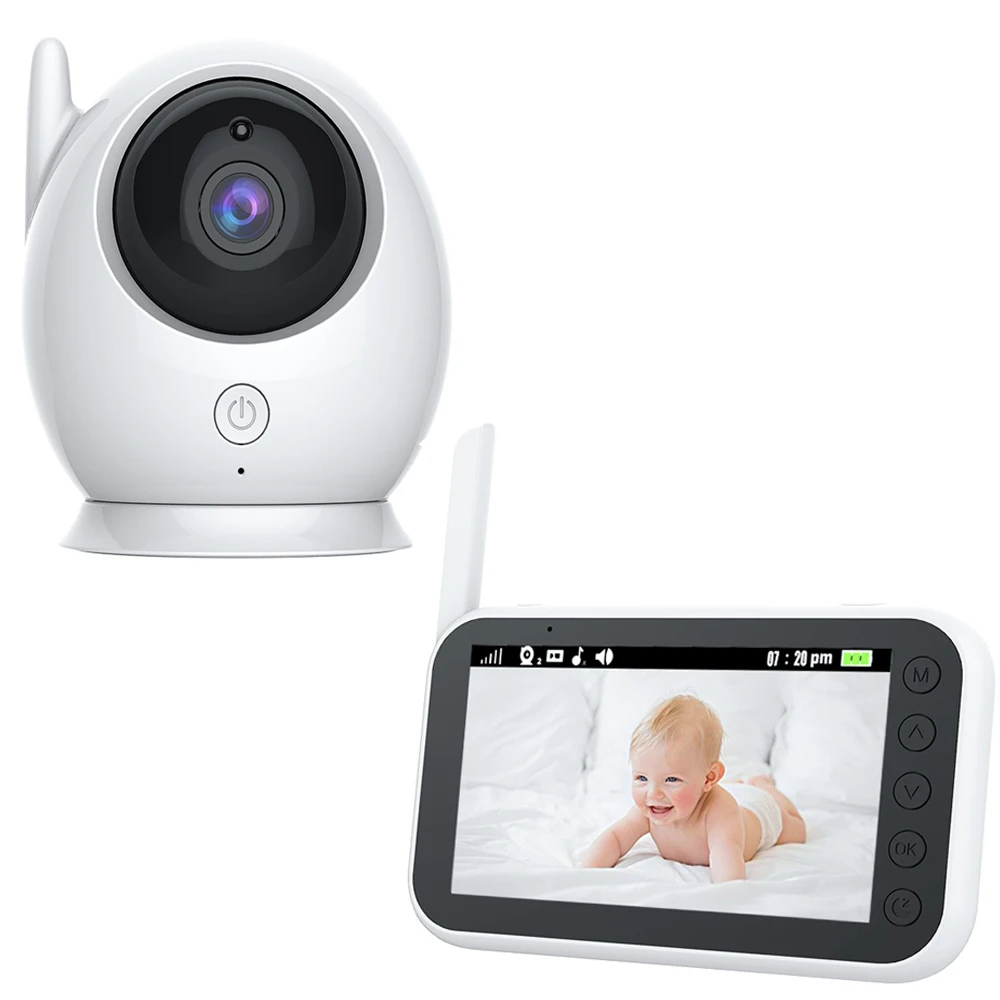 ABM100 Model 4.3 Inch Wireless Video Color Baby Monitor with Camera Surveillance Indoor Wifi Nanny Security Electronic Babyphone