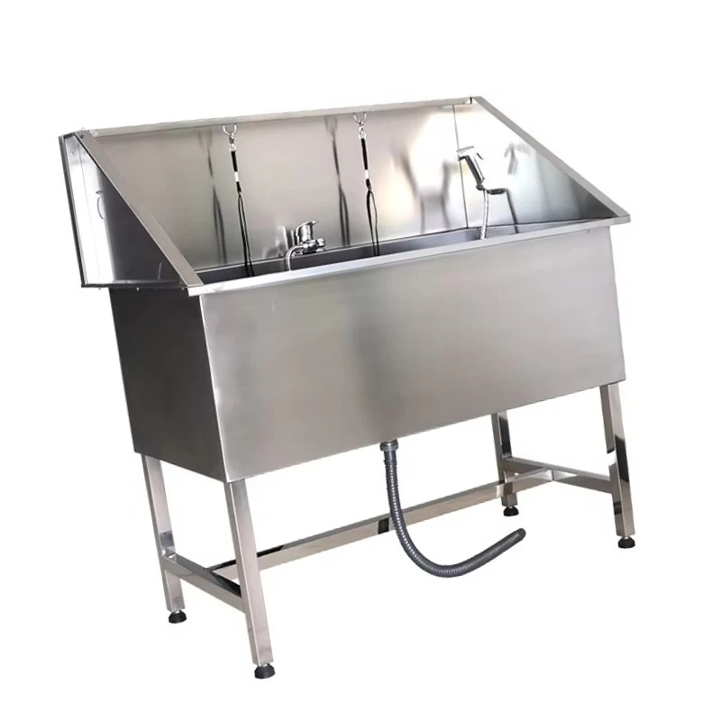 2026 Pet Grooming Stainless Steel Dog Pet Bath Pet Bathtub Dog Washing Station Grooming Tub