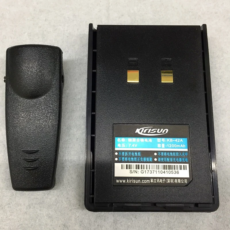 

Оригинальный литий-ионный аккумулятор для Kirisun PT-558 PT-558S PT-668 PT-4200, дополнительная батарея для двусторонней радиосвязи KB-42A, 1200 мАч, 7,4 В постоянного тока, KB-42B