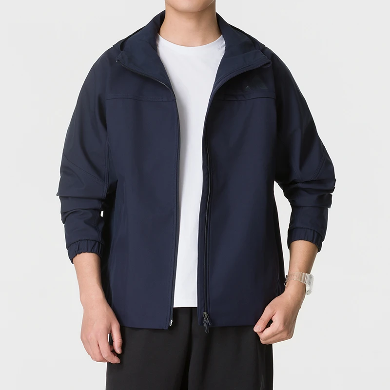 Adidas Men's Casual Training Jacket with Hood Zipper Long SleeveKW3366 Fashionable All-Match Comfortable Sportswear
