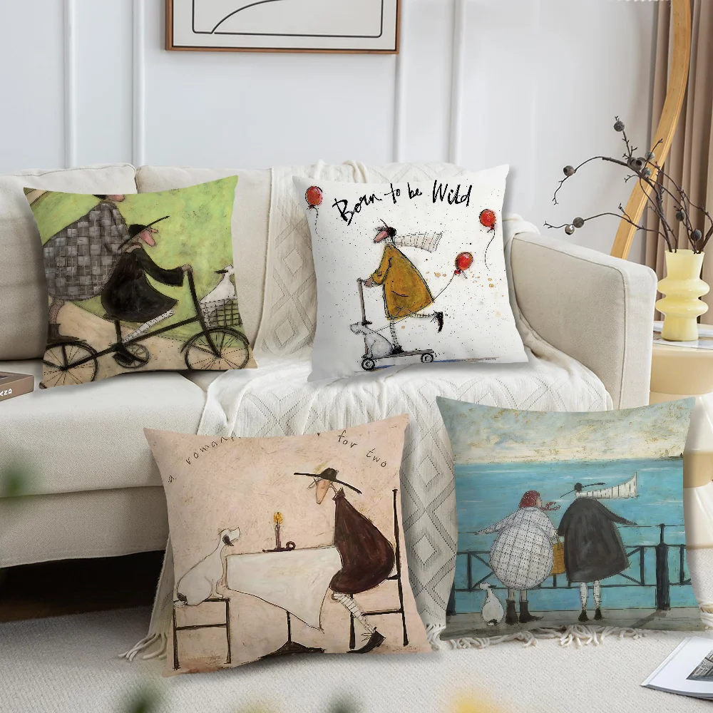 S-Sam T-Toft Art cushion cover For Pillow Printing Sofa Decoration Home Car Room Coffee Shop Office Nordic Simplicity