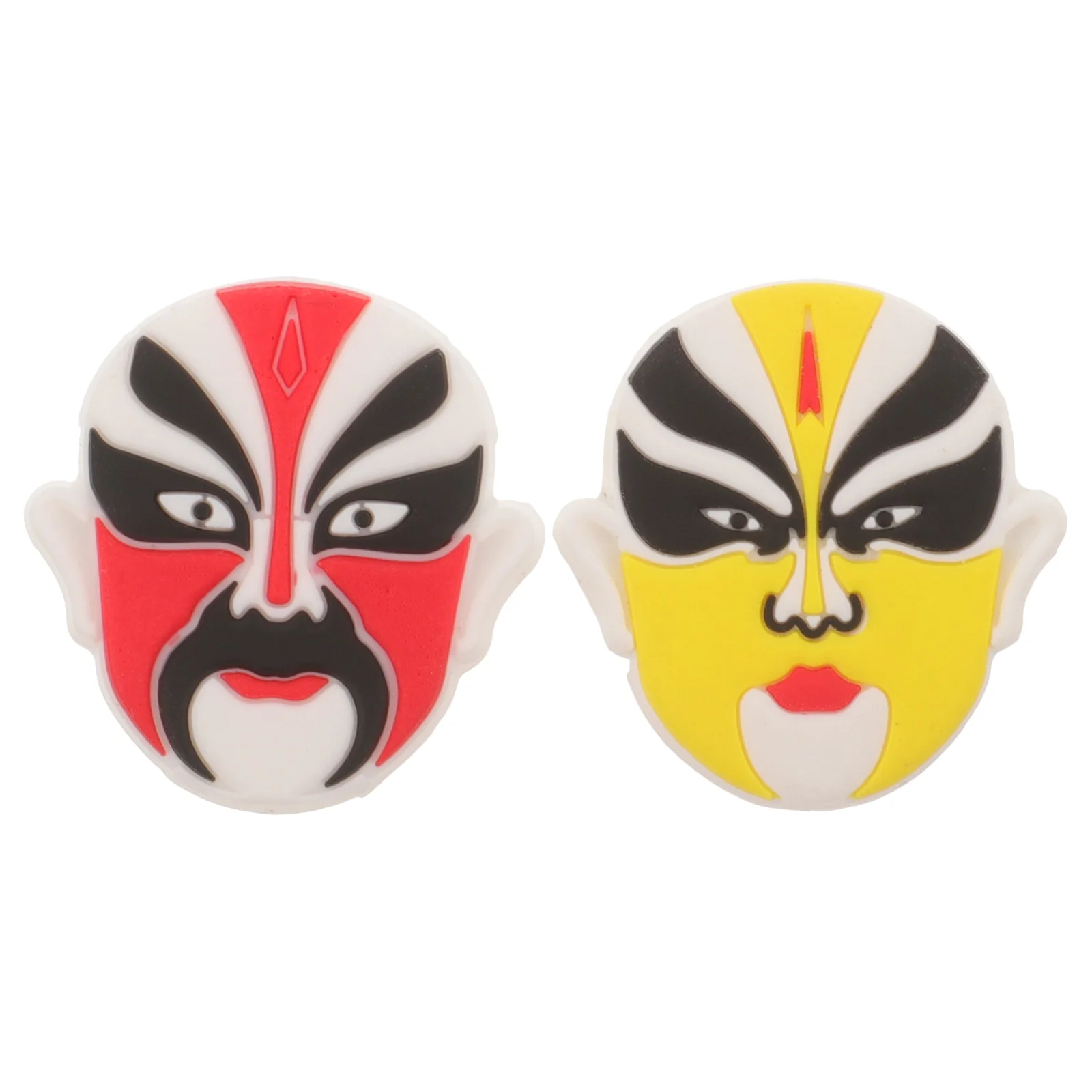 

2 Pcs Tennis Dampener Racket Shock Absorber Traditional Chinese Beijing Opera Face Design Reducer for Tennis Racket