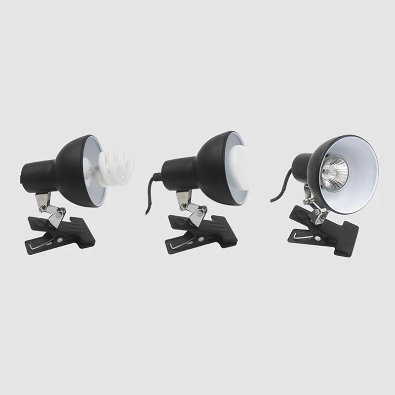 

Reptile Light Fixtures Animals Heat Lamp Protector Lampshade Shell Metal Supplies Reflector Dome Heating Habitat Lighting