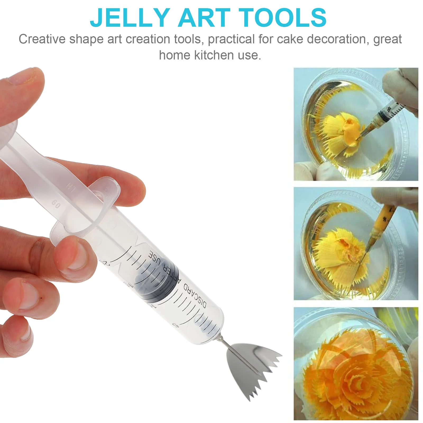 1 Satz 1 Satz Edelstahl 3D Jelly Art Pudding Kuchen Gelatine Dekorieren Backen Gebäck Home Küche Blumenform Schnitzwerkzeug