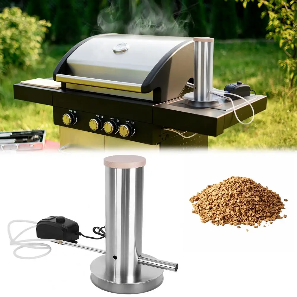 Cold Smoke Generator for Food Stainless Steel Smoke Infuser Flavoring Tool for Steak Salmon Cheese Cocktail Home Bar BBQ