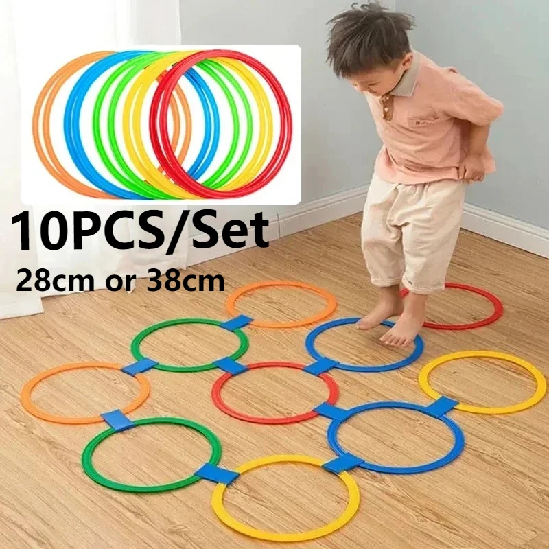 1 مجموعة 28 سنتيمتر أو 38 سنتيمتر في الهواء الطلق متعة التدريب البدني ممارسة متقلب الانتقال الدائري مجموعة لعبة موصل رشيقة التدريب