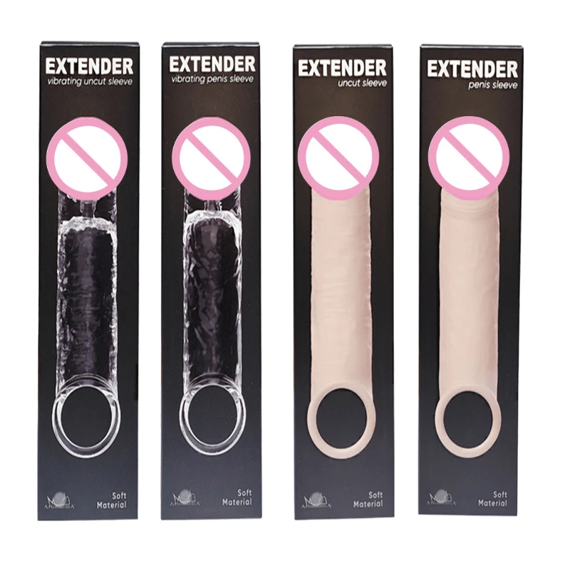 Penis Extender Male Texture Penis Extender Enlarger Delay Ejaculation Sensualex Men Novelty Toys Adult Erotic Products