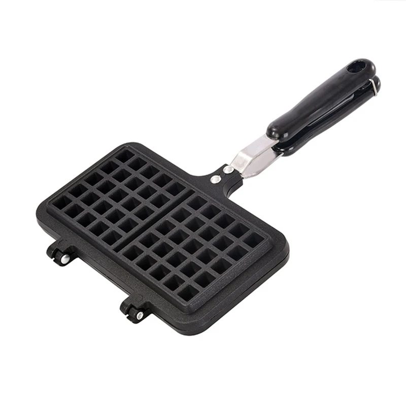 1 Piece Stove Top Waffle Iron Plates Deep Fill Non-Stick Aluminum Alloy Traditional Belgian Waffle Maker For Easy Clean A