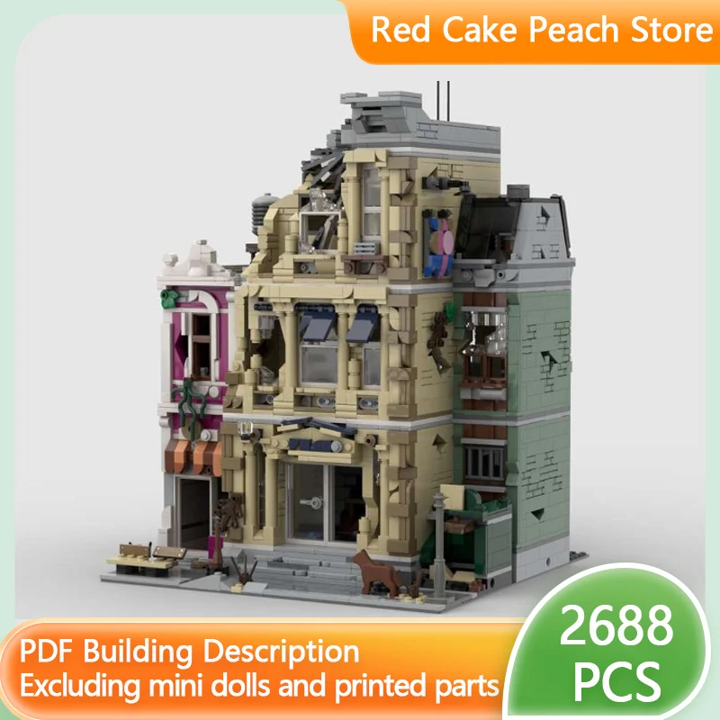 

Модель городской улицы MOC: Конструктор «Полицейская станция» (модульный, технологичный), подарок для детей на праздник, игрушка-конструктор для сборки