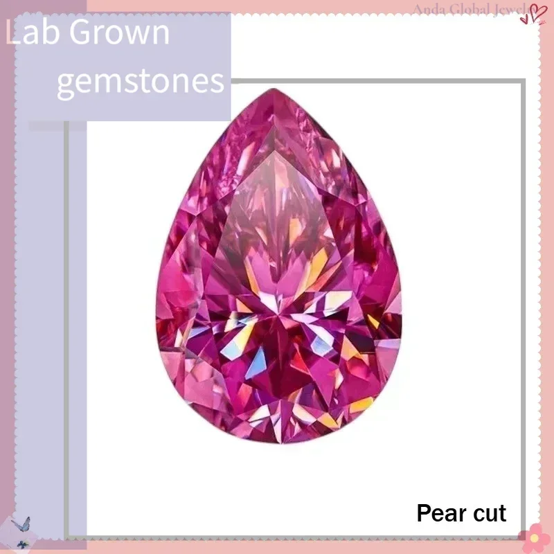 

L-Lab Grown Sapphire Pink Color for Jewel Making DIY Ring Necklace Earrings Main Materials with GRA Certificate Daily Matching
