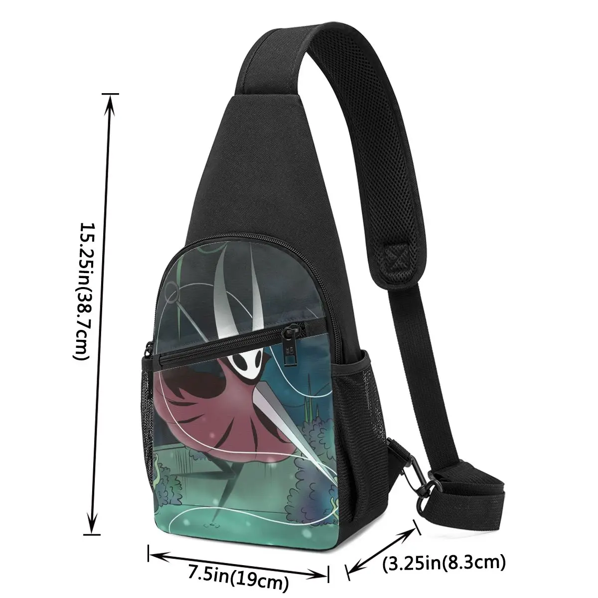 Hollow Knight Chest Bag Men Sling Crossbody Backpack Chest Bag Travel Hiking Daypack Shoulder Bag