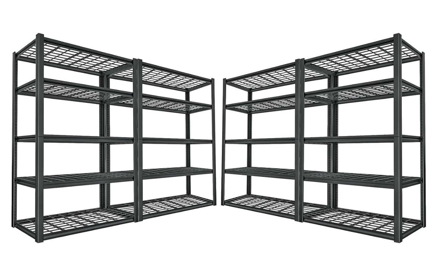 

Garage Storage Shelves 2500LBS Heavy Duty Shelving Unit 40” W Metal Shelves for Storage 72” H Garage Shelving Unit(4, Black)