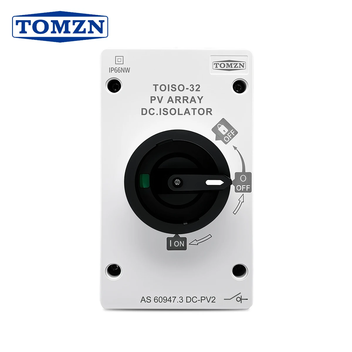 TOMZN Waterproof PV Isolator DC 1200V 32A M25 Threaded Holes IP66 Solar Rotating Rotary Switch Disconnector Photovoltaic Outdoor