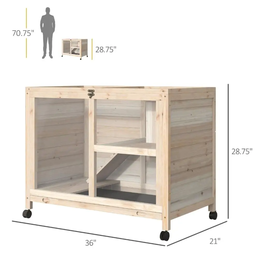 Clapier en bois naturel pour animaux de compagnie, expédition, non disponible à