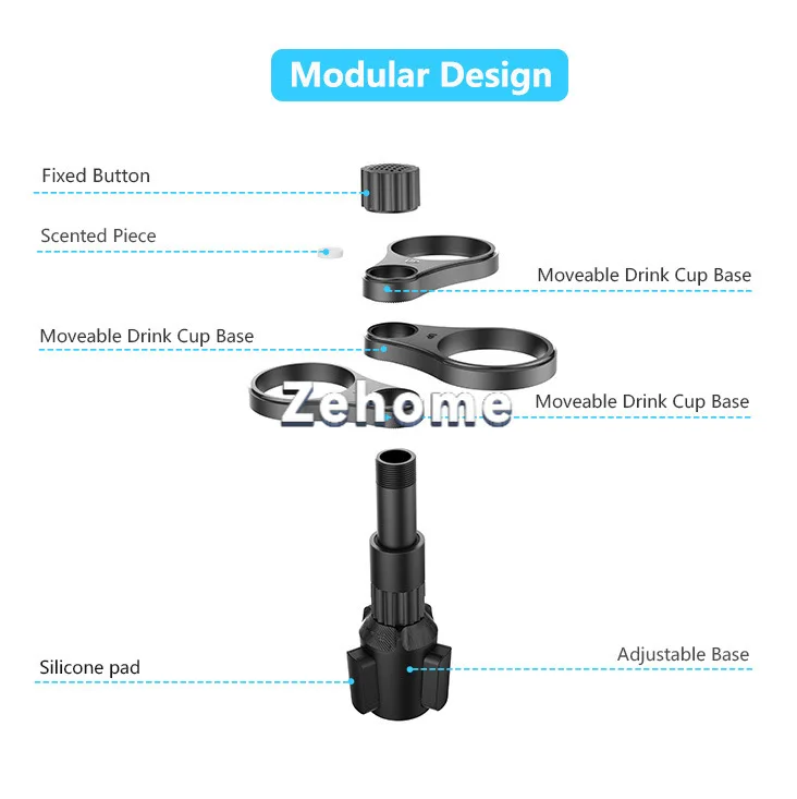 Xiamen Chip upgraded version of foreign trade multi-functional car water cup holder modified coaster car cup holder