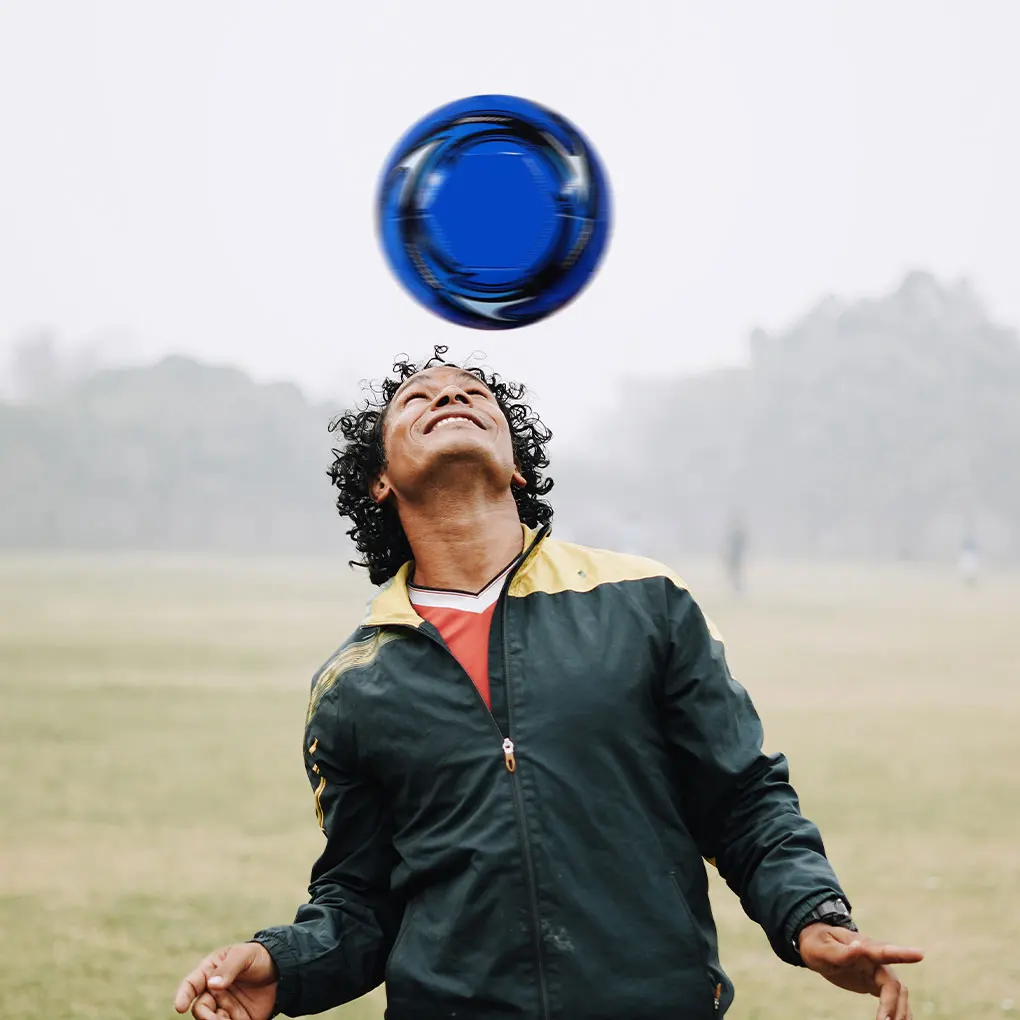 ลูกฟุตบอลเด็ก สนุกสนานสำหรับเด็ก หนัง PU กันน้ำ ลูกฟุตบอลฝึกซ้อม ฟุตบอลพีวีซี สีฟ้า