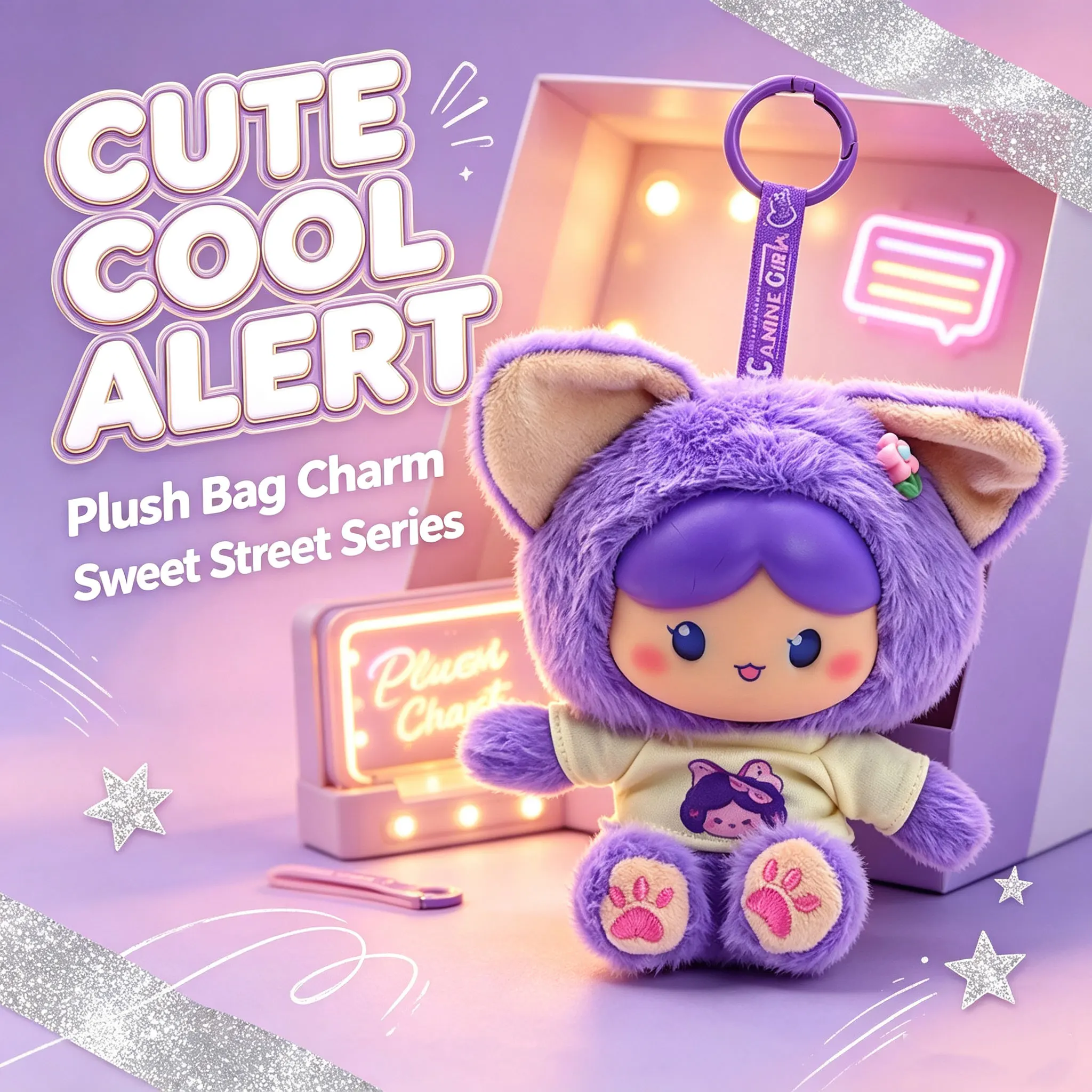Authentic and in stock 26 trendy plush set featuring dog breed girl theme. Popular blind box lucky doll keychain plush toy gift. - view 4