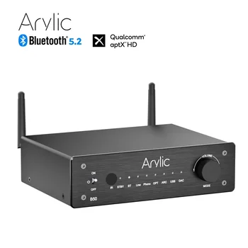 Arylic B50 블루투스 5.2 송신기, 리시버 AptX HD 오디오 어댑터, TV 홈 헤드폰 스테레오용 무선 오디오 앰프, 신제품