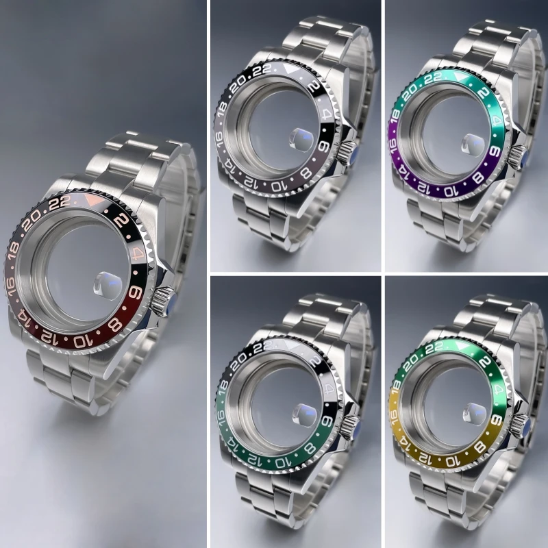 

40mm High-Quality NH35 Case 120 Clicks Sub Bezel Stainless Steel Sapphire Glass Seik Mod Fit NH34 NH35 NH36 Movement Watch Case