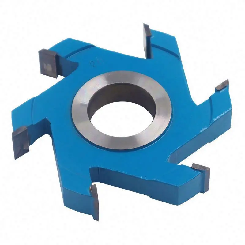 ANDUUK Woodworking Tools Groove Spindle Cutter Blade Slotting Cutter 120*35*6T Profile Six-edge End Mill V Groove Cutter